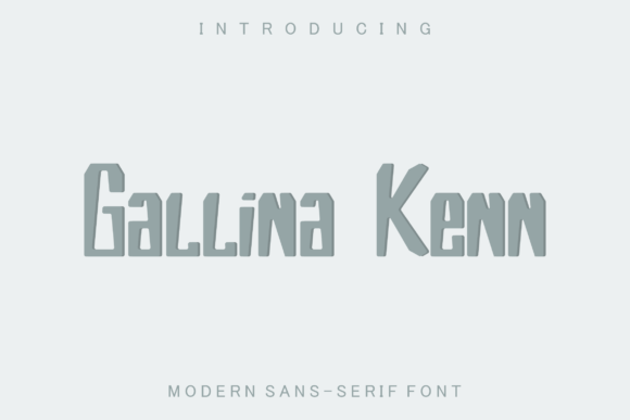 Gallina Kenn: A Display Font with Editorial Charm