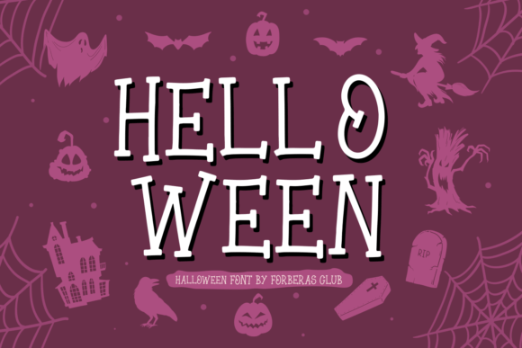 Hell O Ween Font for Spooky Craft Projects