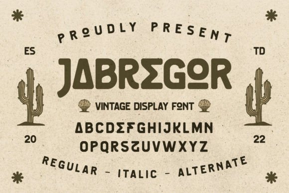 Jabregor: A Timeless Display Font for Modern Editorial Design