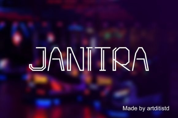 Janitra: A Modern Display Font for Digital Branding