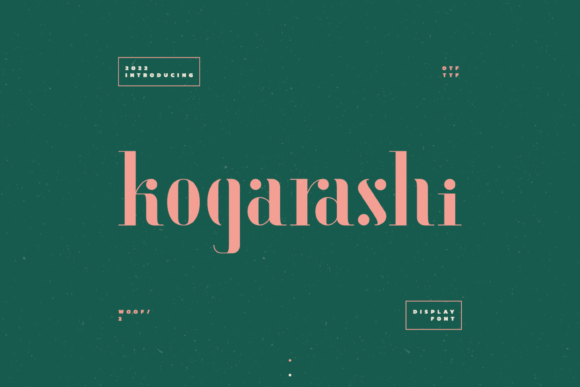Kogarashi: A Whimsical Display Font for Digital Creativity