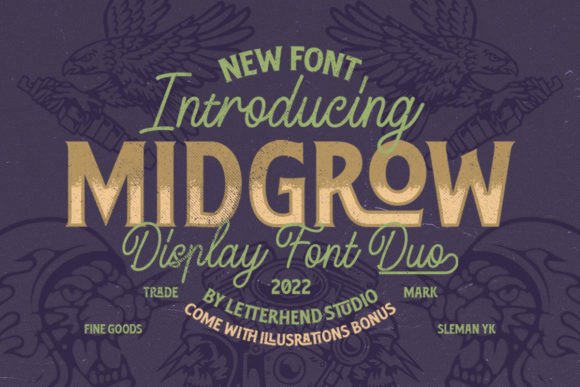 Midgrow Duo: A Modern Typeface for Handmade Creations