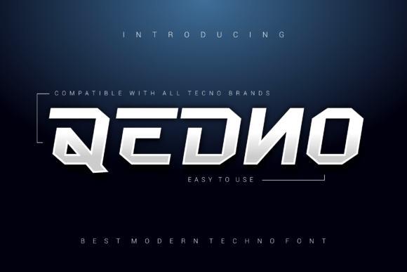 Qedno: A Bold Display Font for Modern Web Design